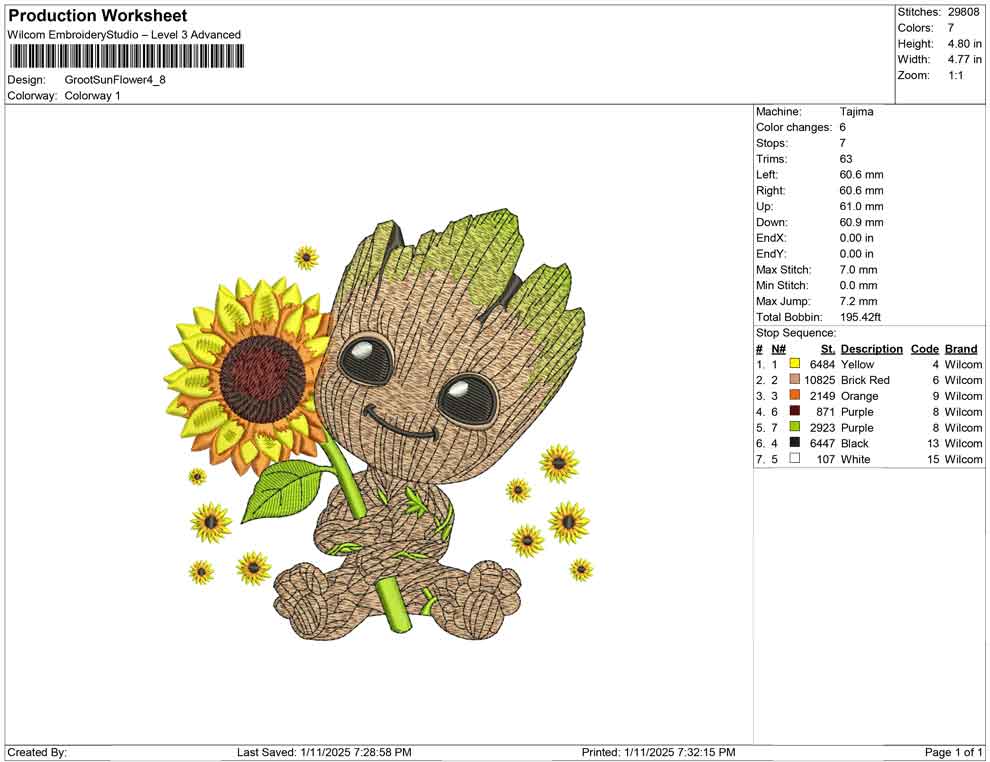 Groot Sun Flower