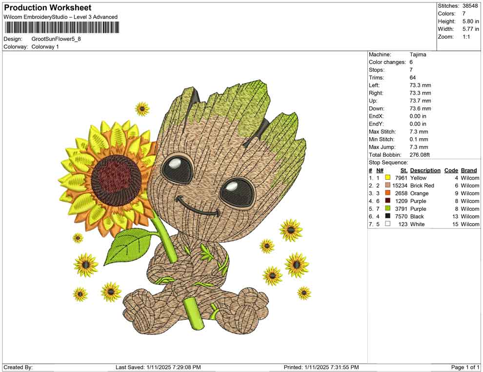 Groot Sun Flower