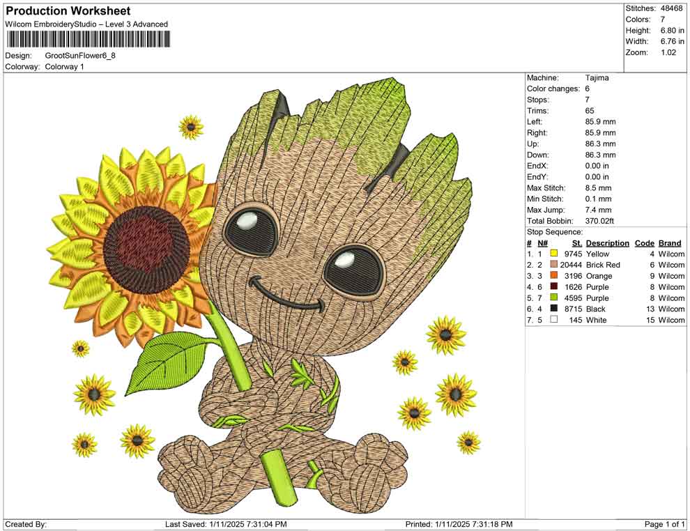 Groot Sun Flower