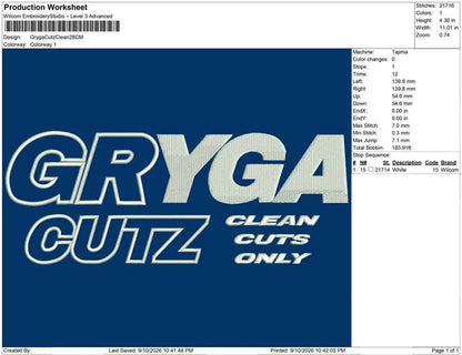 Gryga Cutz Clean
