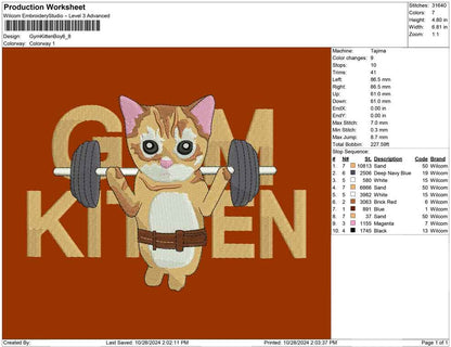 Gym Kitten Boy