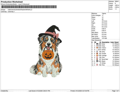 Halloween Australian Shepherd Hexe