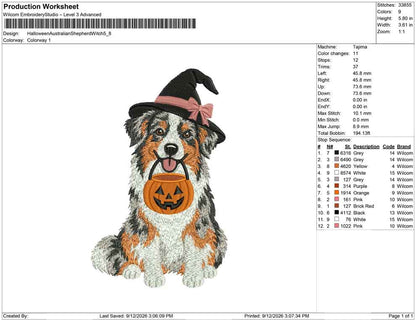 Halloween Australian Shepherd Hexe