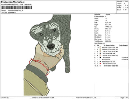 Hand And Baby Dog