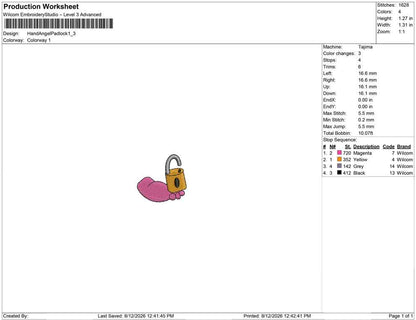 Hand Angel Padlock