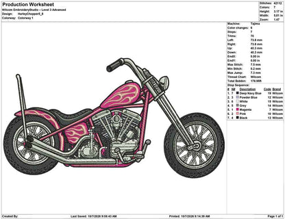 Motorrad und Spinne