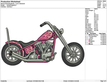 Motorrad und Spinne