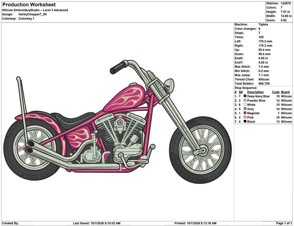 Motorrad und Spinne