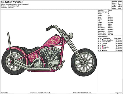 Motorrad und Spinne