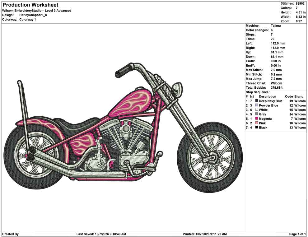 Motorrad und Spinne