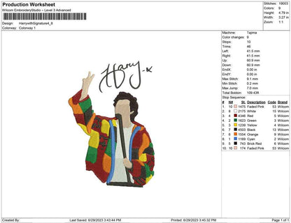 Harry Style with Signature