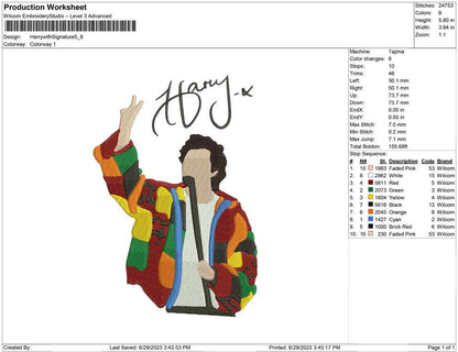 Harry Style with Signature