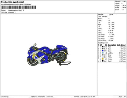 Hayabusa Motor Blue