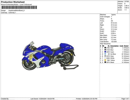 Hayabusa Motor Blue