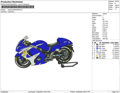 Hayabusa Motor Blue