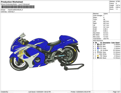 Hayabusa Motor Blue