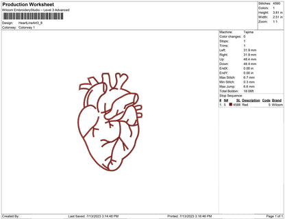 heart Line art