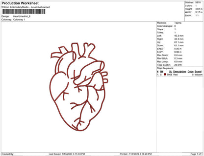 heart Line art