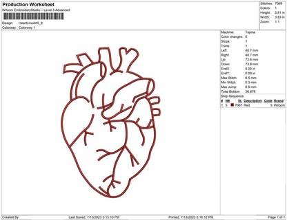 heart Line art