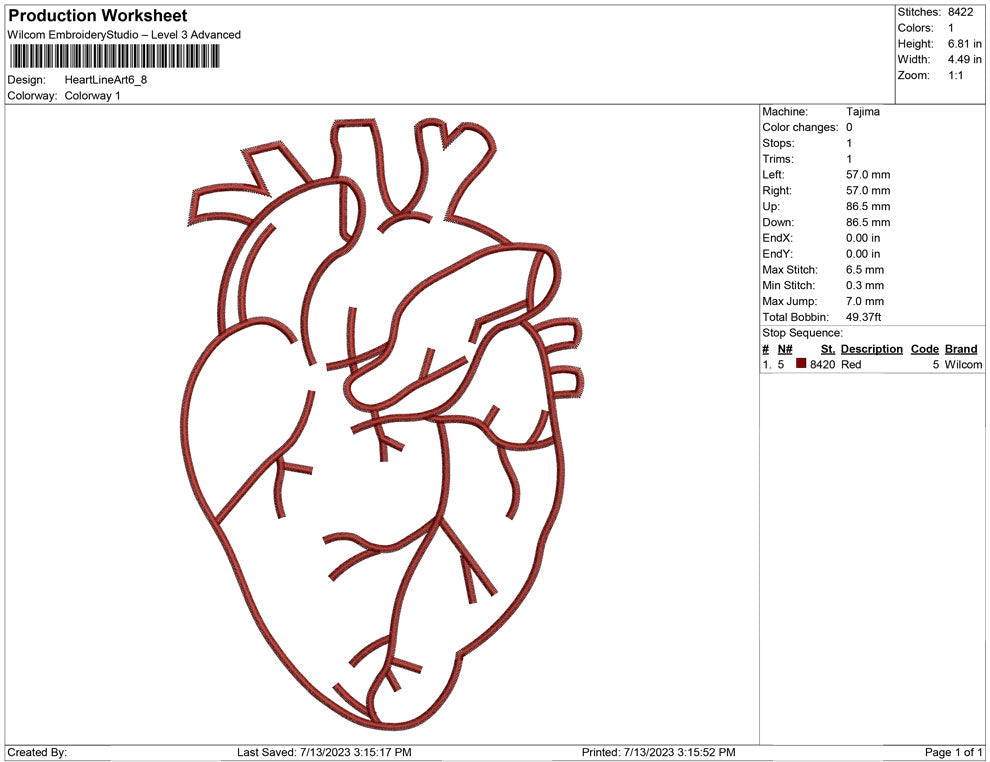 heart Line art