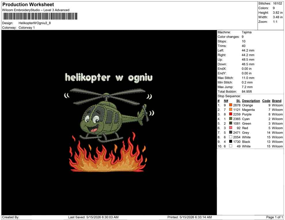 Helikopter W Ogniu