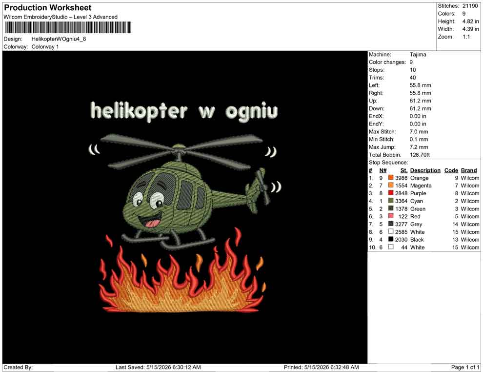 Helikopter W Ogniu