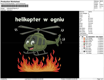 Helikopter W Ogniu