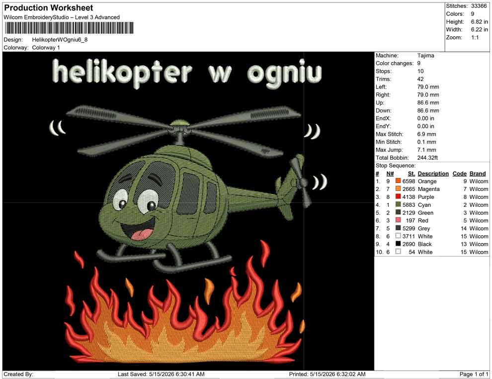Helikopter W Ogniu