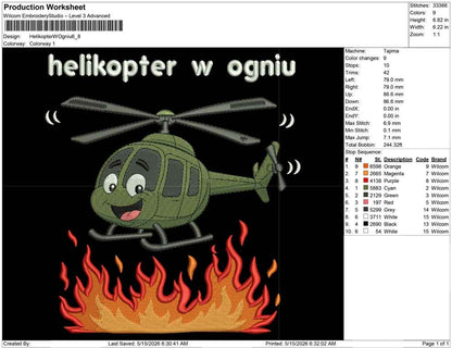 Helikopter W Ogniu