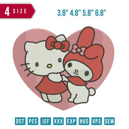 Hello kitty and Melody love