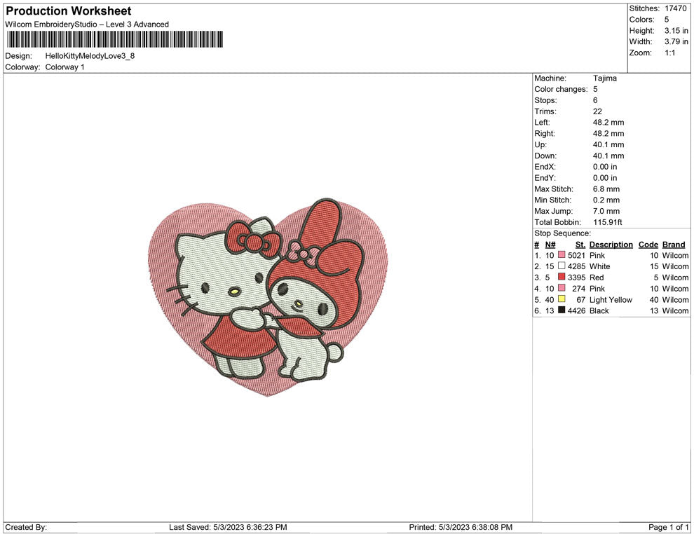 Hello kitty and Melody love