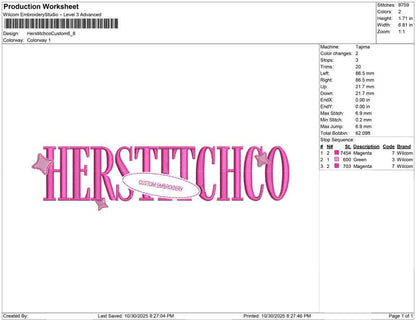 Herstitchco Custom