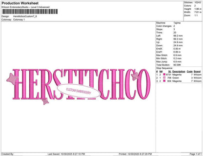 Herstitchco Custom