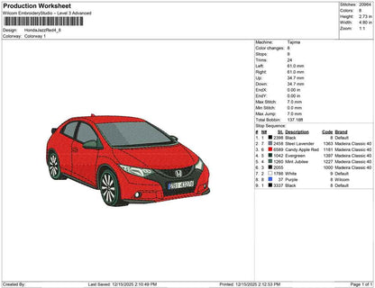 Honda Jazz Red