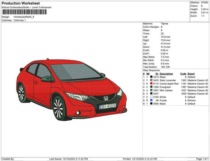Honda Jazz Red