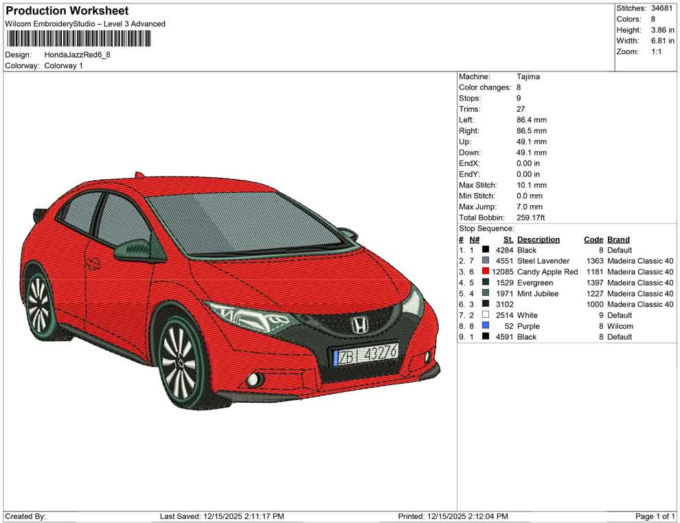 Honda Jazz Red