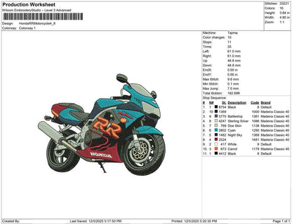 Honda RR Motorcycle