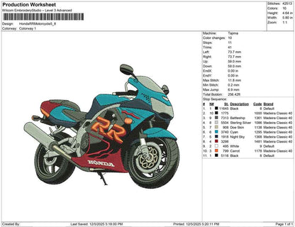 Honda RR Motorcycle