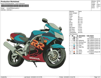 Honda RR Motorcycle