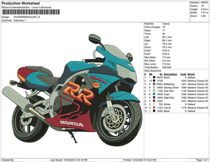 Honda RR Motorcycle