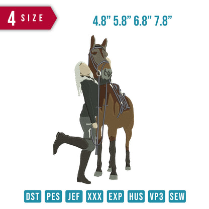 Horse and woman