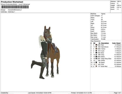 Horse and woman