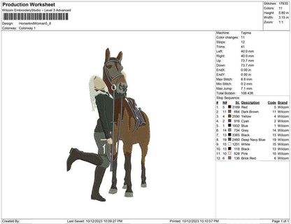 Horse and woman