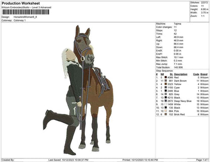 Horse and woman