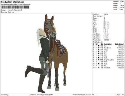Horse and woman