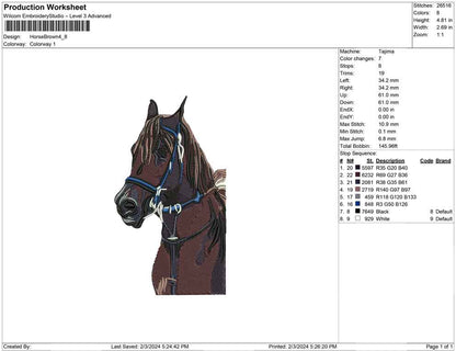 Horse brown