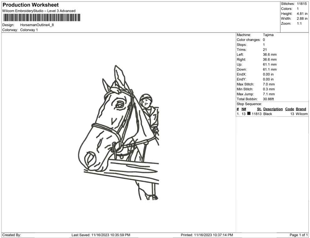 Horseman outline