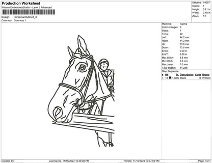 Horseman outline