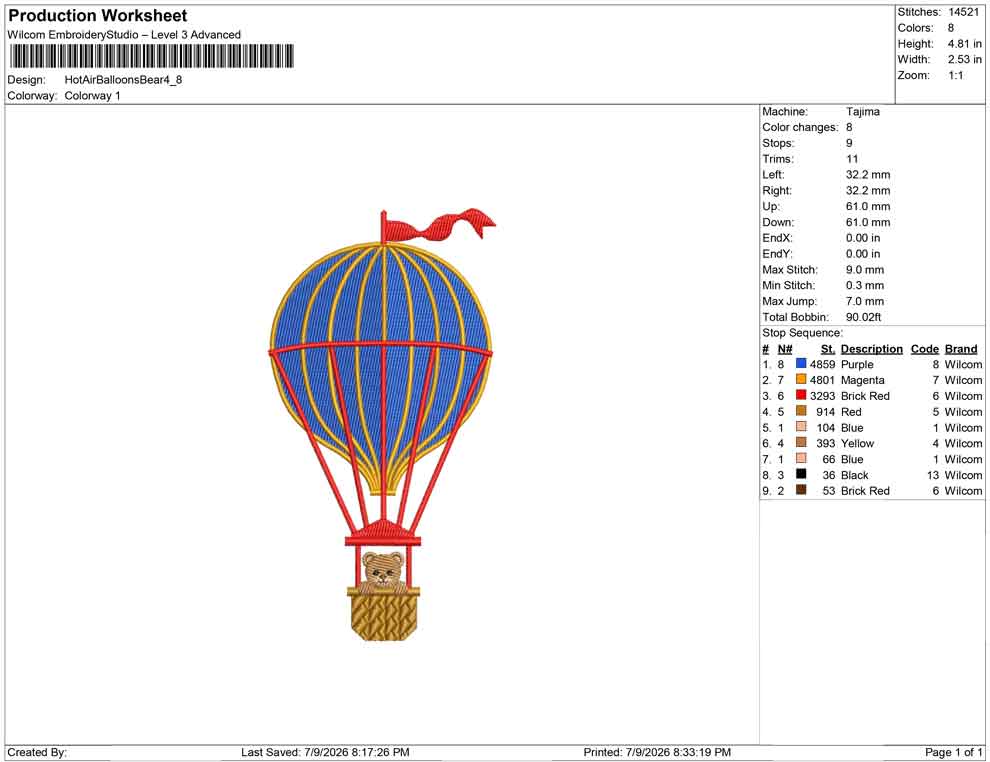 Hot Air Balloons Bear