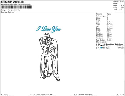 I love you Line Art